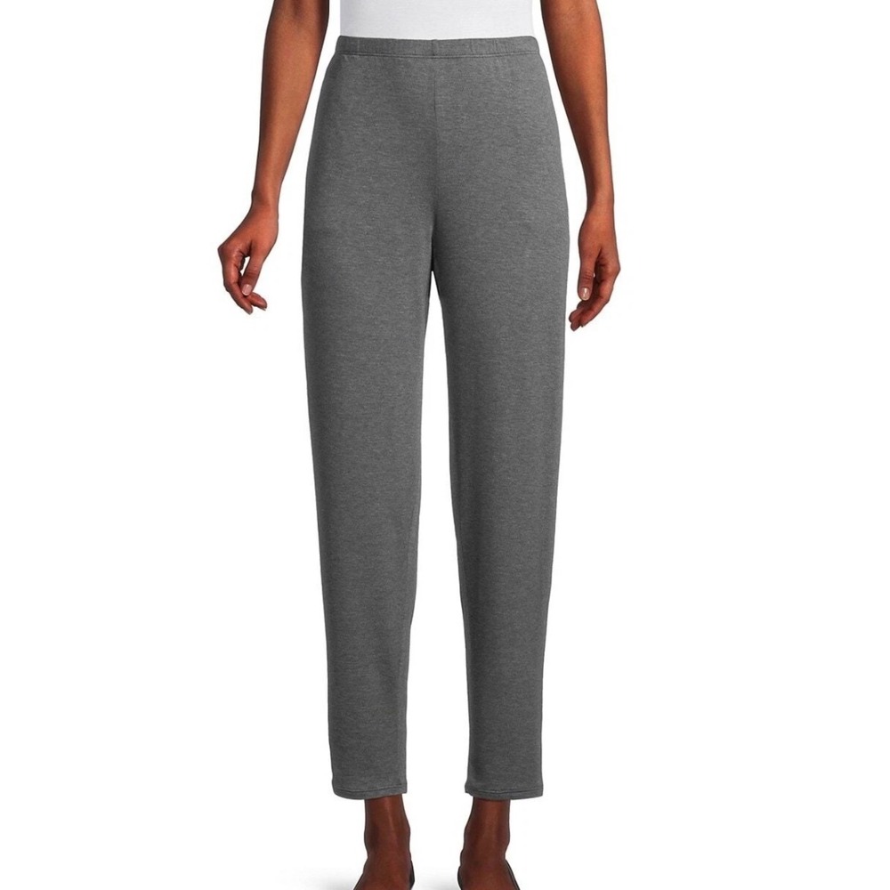 Eileen Fisher Tencel Terry Tapered Ankle Pant Leggings Large
